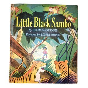 Vintage LITTLE BLACK SAMBO by HELEN BANNERMAN  Illustrated by ROBERT MOORE 1942